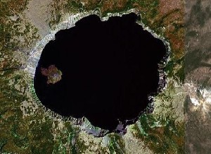 Crater Lake National Park - Google Satellite Photo